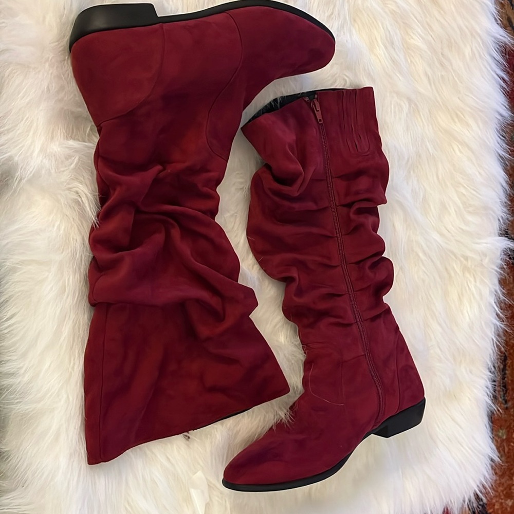 Comfort View size 10.5W burgundy boots